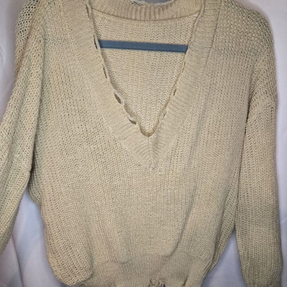 Distressed Knit Sweater